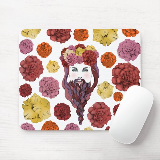 Bärtige Dame Mousepad (Mit Mouse)