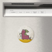 bärtige Drache in einem bequemen Stuhl Magnet (In Situ (Geschirrspüler))