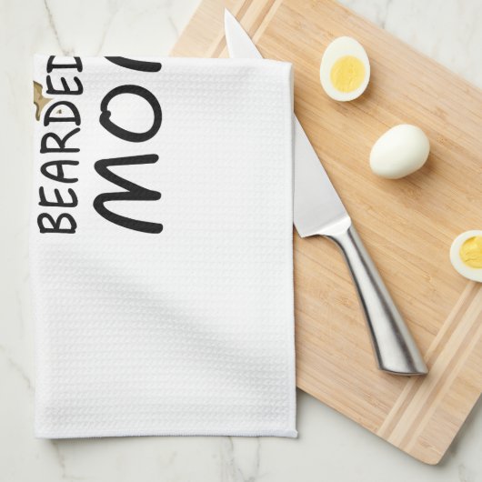 Bärtige Drache-Mama Handtuch (Viertel Falte)