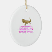 Bärtige Drache-Mama Keramikornament (Rechts)