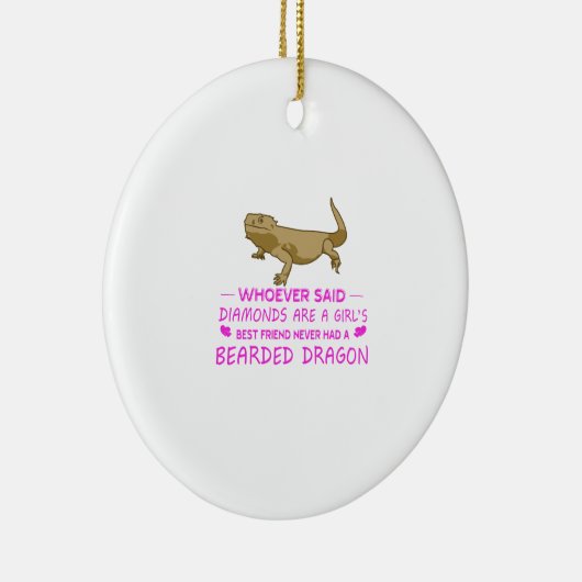 Bärtige Drache-Mama Keramikornament (Rechts)