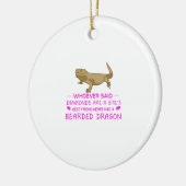 Bärtige Drache-Mama Keramikornament (Links)