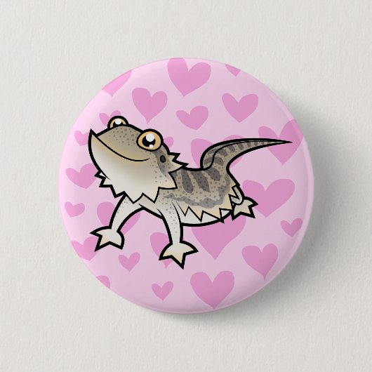 Bärtige Drache-/Rankin Drache-Liebe Button (Vorderseite)