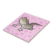 Bärtige Drache-/Rankin Drache-Liebe Fliese (Seite)