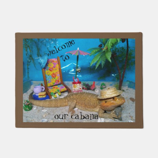 Bärtige Drache-Tür-Matte Fußmatte (Vorderseite)