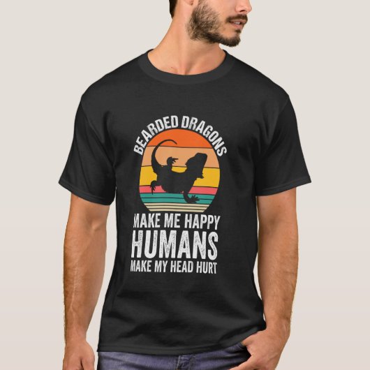 Bärtige Drachen machen mich glücklich Menschen mac T-Shirt (Vorderseite)