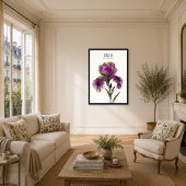 Bärtige Iris Botanischer Kunstdruck Poster