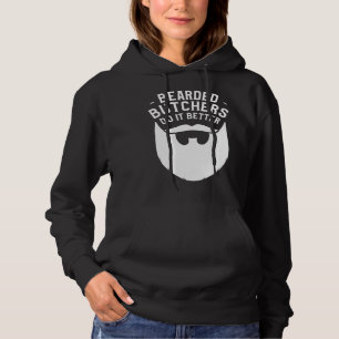 Bärtige Metzger machen es besser Metzgerei Meatman Hoodie