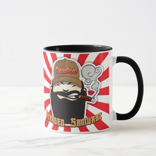 Bärtige Samurai-Tasse Tasse (Rechts)