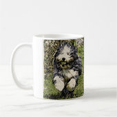 Bärtiger Collie auf der LaufTasse Kaffeetasse (Links)