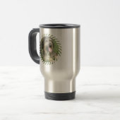 Bärtiger Collie-Hunderostfreie Reise-Tasse Reisebecher (Vorderseite Links)