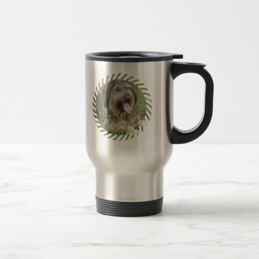 Bärtiger Collie-Hunderostfreie Reise-Tasse Reisebecher (Rechts)