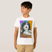 Bärtiger Collie-Welpe T-Shirt (Vorne ganz)