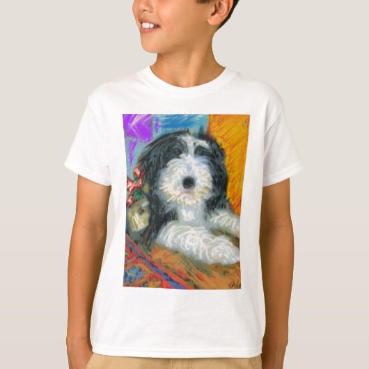 Bärtiger Collie-Welpe T-Shirt (Vorderseite)