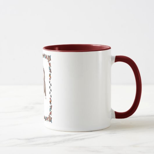 Bärtiger Collie-Welpe Tasse (Rechts)