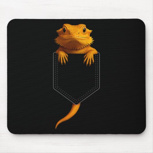 Bärtiger Drache Cket Süße Exotische Eidechse Repti Mousepad (Vorne)