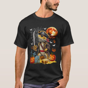 Bärtiger Drache Cosplay Pirat Halloween Geschnitzt T-Shirt