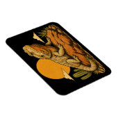 Bärtiger Drache Echse Reptil Magnet (Rechte Seite)