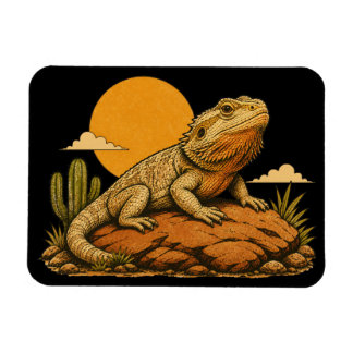 Bärtiger Drache Echse Reptil Magnet
