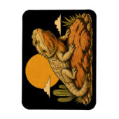 Bärtiger Drache Echse Reptil Magnet (Vertikal)