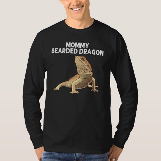 Bärtiger Drache für Frauen Mutter Echse Herpetolog T-Shirt (Vorderseite)
