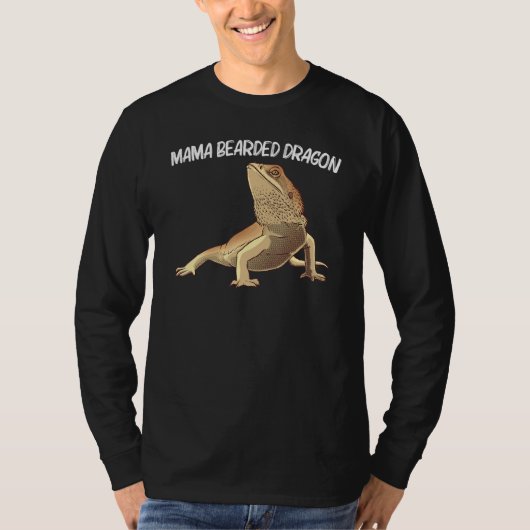 Bärtiger Drache für Frauen Mutter Echse Herpetolog T-Shirt (Vorderseite)