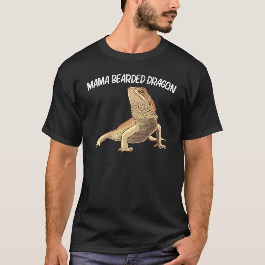 Bärtiger Drache für Frauen Mutter Echse Herpetolog T-Shirt (Vorderseite)