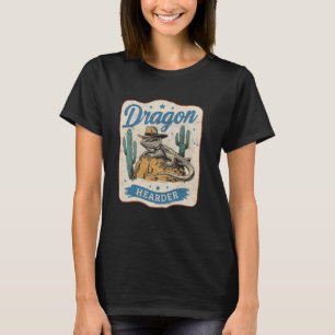 Bärtiger Drache Hearder Vintage Cowboy-Stil Echse T-Shirt