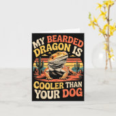 Bärtiger Drache Kühler Reptil Tier Beardie Bart Karte (Gelbe Blume)