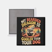 Bärtiger Drache Kühler Reptil Tier Beardie Bart Magnet (Vorderseite/Rückseite)