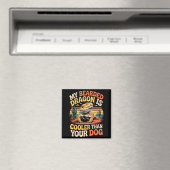 Bärtiger Drache Kühler Reptil Tier Beardie Bart Magnet (In Situ (Geschirrspüler))