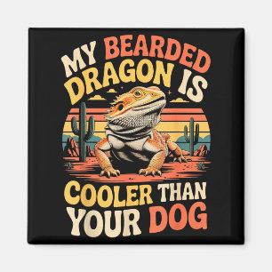 Bärtiger Drache Kühler Reptil Tier Beardie Bart Magnet