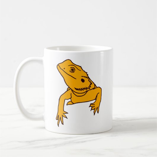 Bärtiger Drache Mousepad Kaffeetasse (Links)