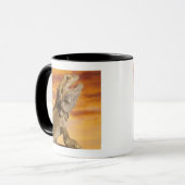 Bärtiger Drache (Pogona Vitticeps) auf Felsen, Tasse (Vorderseite Links)