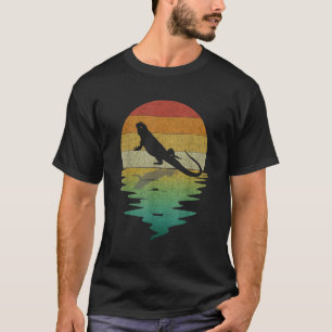 Bärtiger Drache Sonnenuntergang Retro Vintage 70er T-Shirt