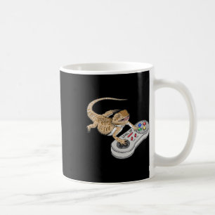 Bärtiger Drache spielt Videospiel Reptilien Pagona Kaffeetasse