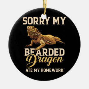 Bärtiger Drache Süße Eidechse Beardie Hat Meins Keramik Ornament