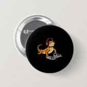 Bärtiger Drache Videospiel Lustiger Gamer Tier Män Button (Vorne & Hinten)
