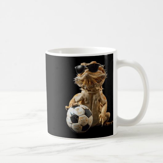Bärtiger Drachen Fußball Kaffeetasse (Rechts)