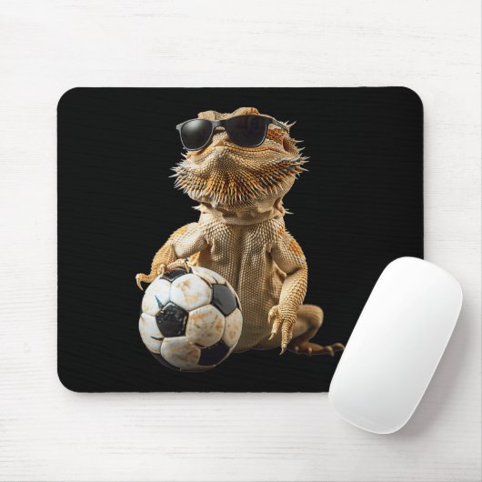 Bärtiger Drachen Fußball Mousepad (Mit Mouse)
