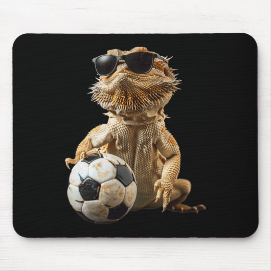 Bärtiger Drachen Fußball Mousepad (Vorne)