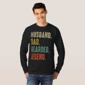 Bärtiger Ehemann Papa Bart Legende Vintage T-Shirt (Vorne ganz)