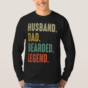 Bärtiger Ehemann Papa Bart Legende Vintage T-Shirt