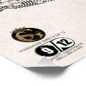 Bärtiger Hipster-Totenkopf Poster (Ecke)