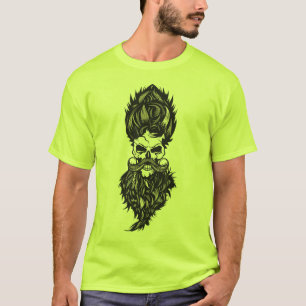 Bärtiger Hipster-Totenkopf T-Shirt