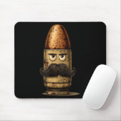 Bärtiger Kugel-Kostüm für Munition und Pistole Mousepad (Mit Mouse)
