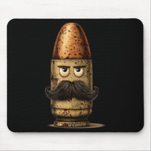 Bärtiger Kugel-Kostüm für Munition und Pistole Mousepad