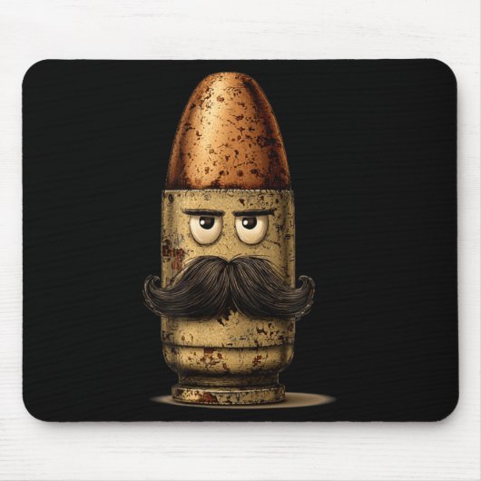 Bärtiger Kugel-Kostüm für Munition und Pistole Mousepad (Vorne)