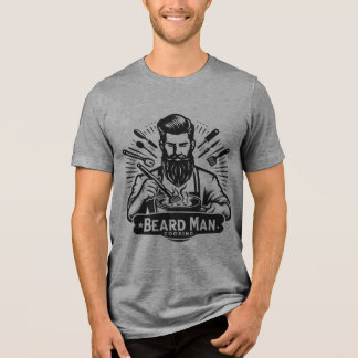 Bärtiger Mann Kochen T-Shirt Tri-Blend Shirt
