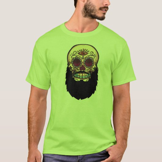 Bärtiger Schädel T-Shirt (Vorderseite)